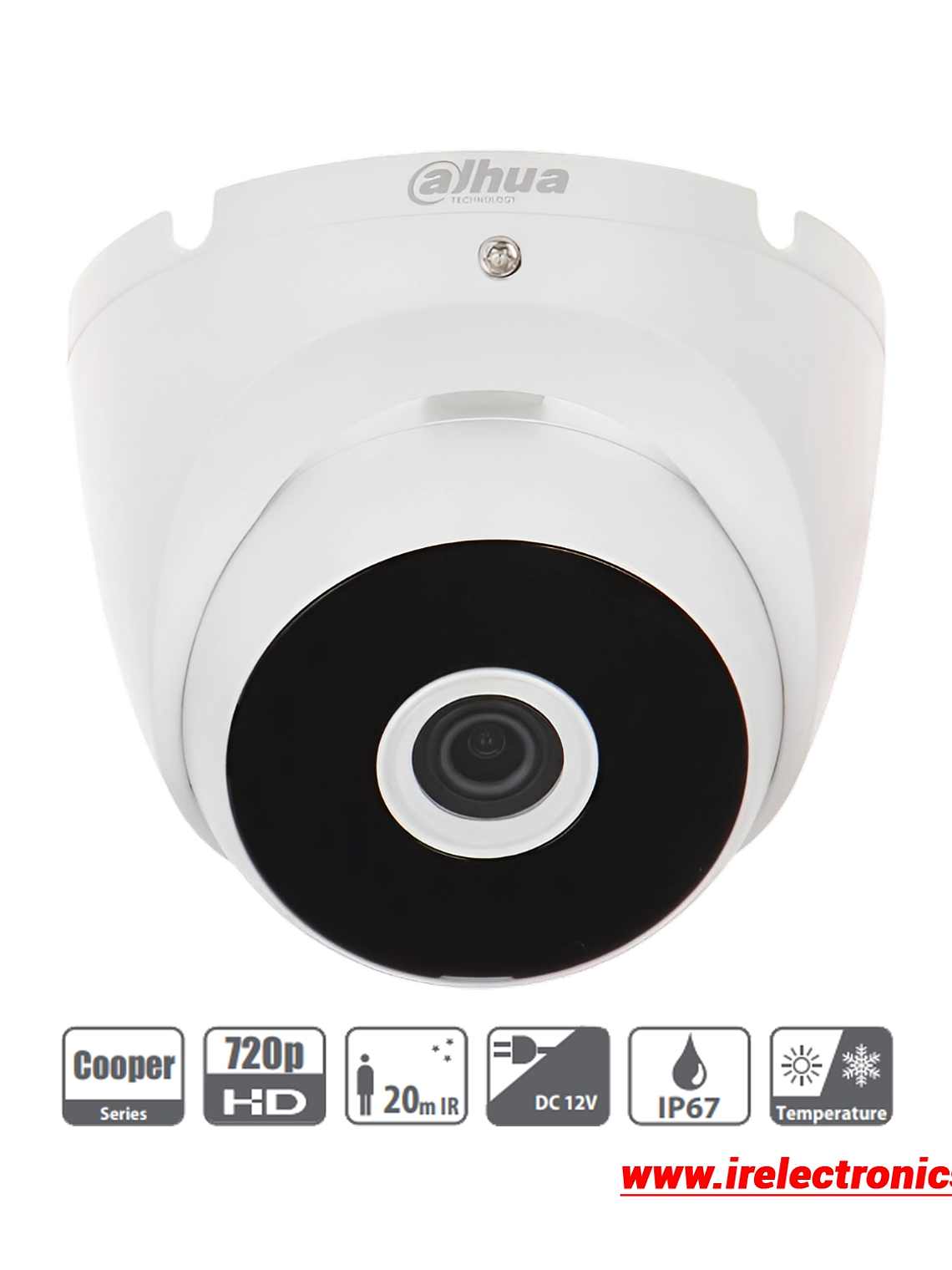 Cámara Domo Dahua DH-HAC-T2A11 1MP HD 720P | IR 20m, IP67, Lente 2.8mm, CCTV Exterior 1