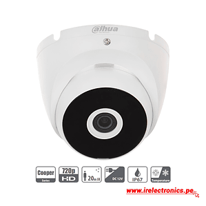 Cámara Domo Dahua DH-HAC-T2A11 1MP HD 720P | IR 20m, IP67, Lente 2.8mm, CCTV Exterior