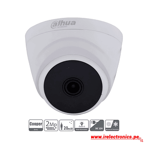 Cámara Domo Dahua HAC-T1A21-28 Full HD 2MP | 1080P, Lente 2.8mm, IR 20m, 4 en 1