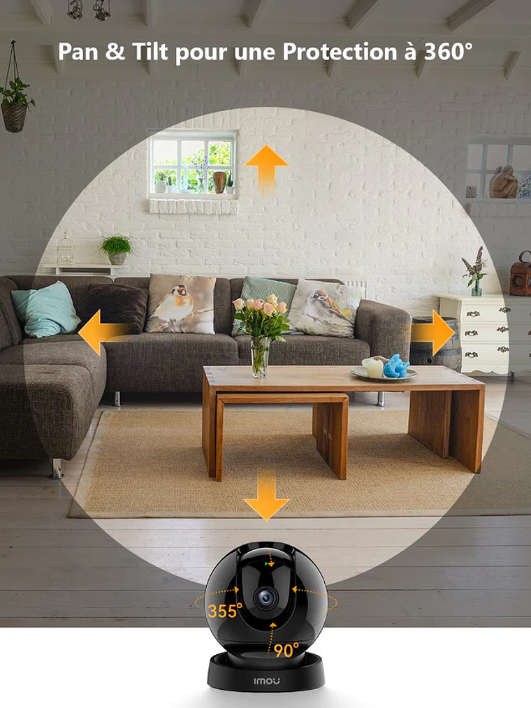 Cámara de Vigilancia WiFi Imou Rex 3D 2K 3MP Interior 360° con IA y Audio Bidireccional 5