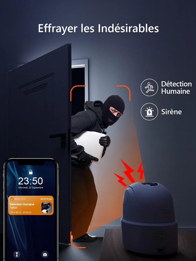 Cámara de Seguridad Imou Ranger 2C 3MP/4MP/5MP – WiFi Interior con IA y Cobertura 360° 4