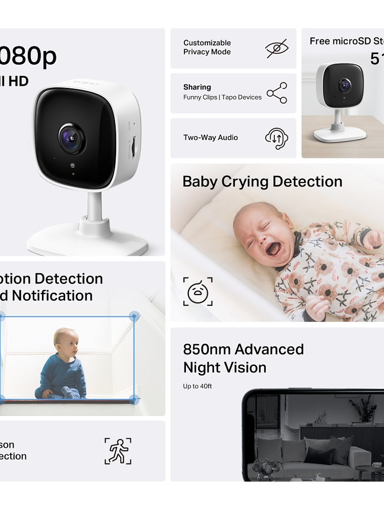 Cámara de Vigilancia Wi-Fi Tapo C100 V5.6 – 1080p con Detección de Movimiento y Audio Bidireccional 2