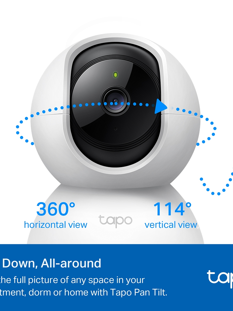 Cámara de Vigilancia Wi-Fi Tapo C200 1080p 360° con Detección por IA, Visión Nocturna y Audio Bidireccional 2