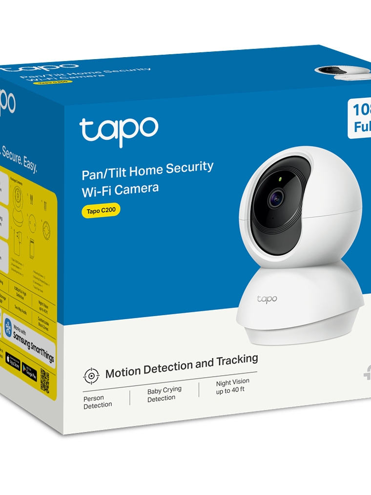 Cámara de Vigilancia Wi-Fi Tapo C200 1080p 360° con Detección por IA, Visión Nocturna y Audio Bidireccional 3