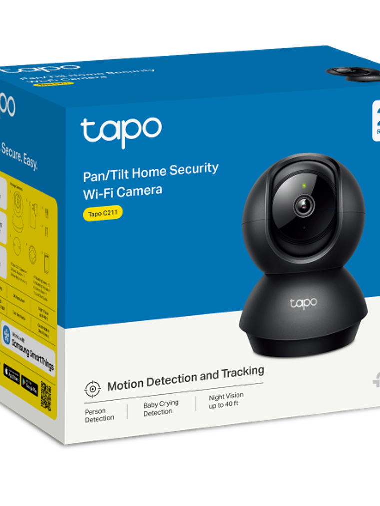 Cámara de Seguridad Wi-Fi Tapo C211 2K 3MP 360° con Seguimiento de Movimiento, Alarma y Audio Bidireccional 3