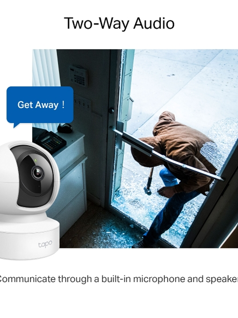 Cámara de Seguridad Wi-Fi Tapo C212 1080p 360° con Visión Nocturna, Alarma y Audio Bidireccional 4