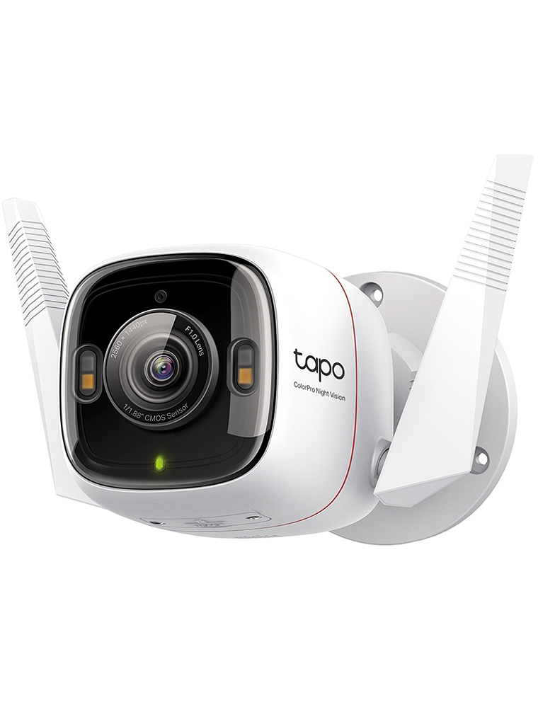 Cámara de Seguridad Wi-Fi Exterior Tapo C325WB 2K QHD con Visión Nocturna ColorPro, Detección IA y Audio Bidireccional 3