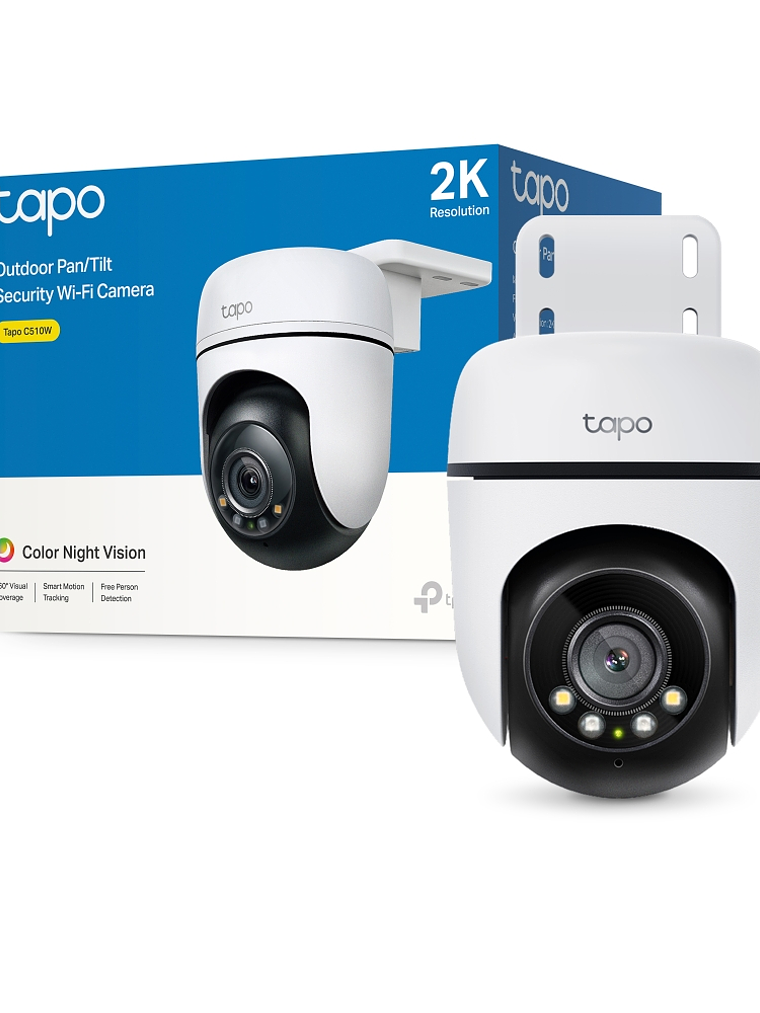 Cámara de Seguridad Wi-Fi Exterior Tapo C510W 2K 360° con Detección IA, Visión Nocturna en Color y Alarma de Luz y Sonido 4