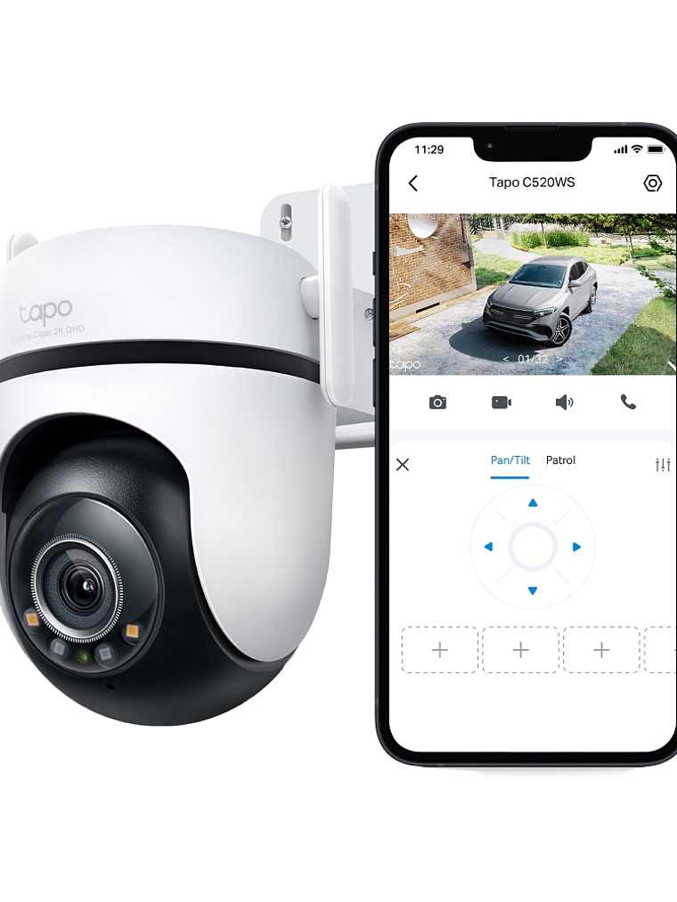 Cámara de Seguridad Wi-Fi Exterior Tapo C520WS 2K QHD Pan/Tilt con Visión Nocturna Starlight, Detección IA y Alarma Personalizable 3