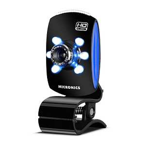 Cámara Web Micronics Othelo MIC W360 con Micrófono Integrado, Iluminación LED y Enfoque Manual USB 2.0