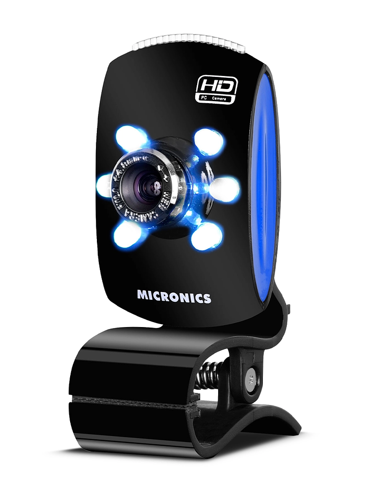 Cámara Web Micronics Othelo MIC W360 con Micrófono Integrado, Iluminación LED y Enfoque Manual USB 2.0 1