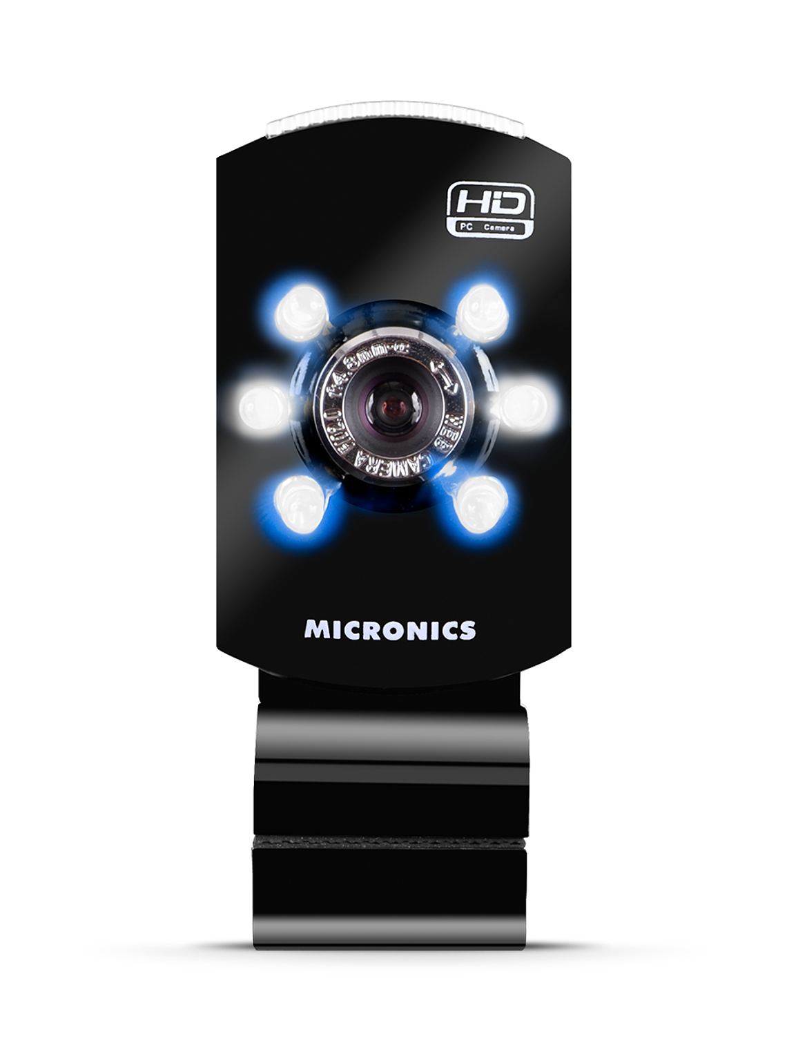Cámara Web Micronics Othelo MIC W360 con Micrófono Integrado, Iluminación LED y Enfoque Manual USB 2.0 3