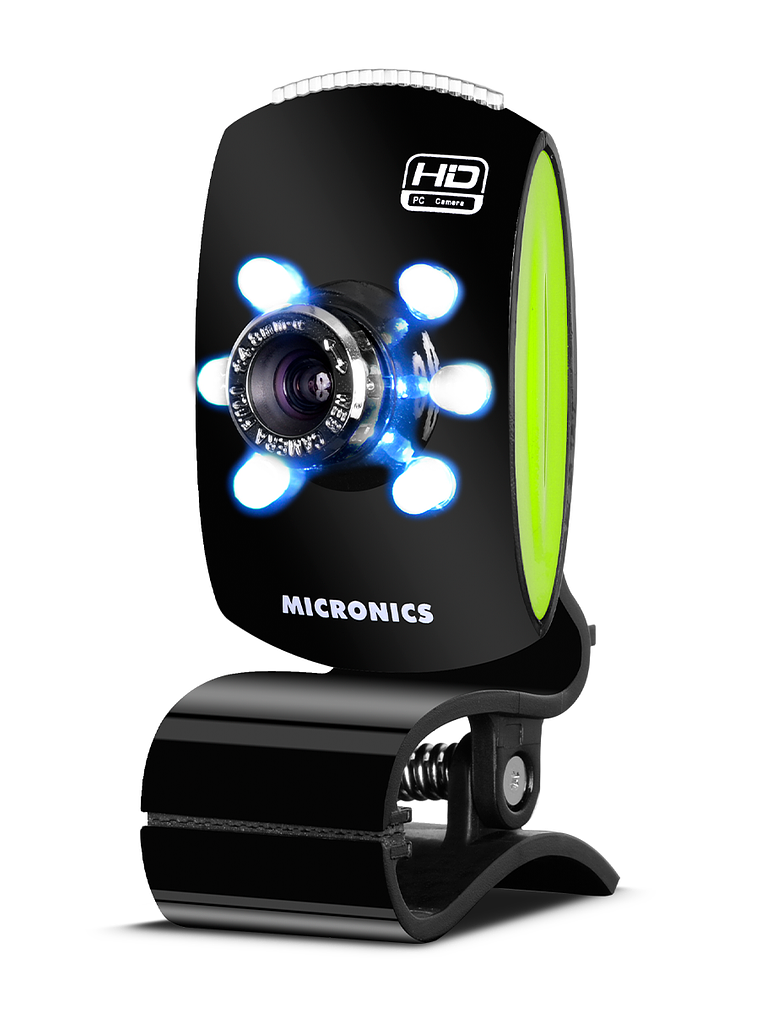 Cámara Web Micronics Othelo MIC W360 con Micrófono Integrado, Iluminación LED y Enfoque Manual USB 2.0 4