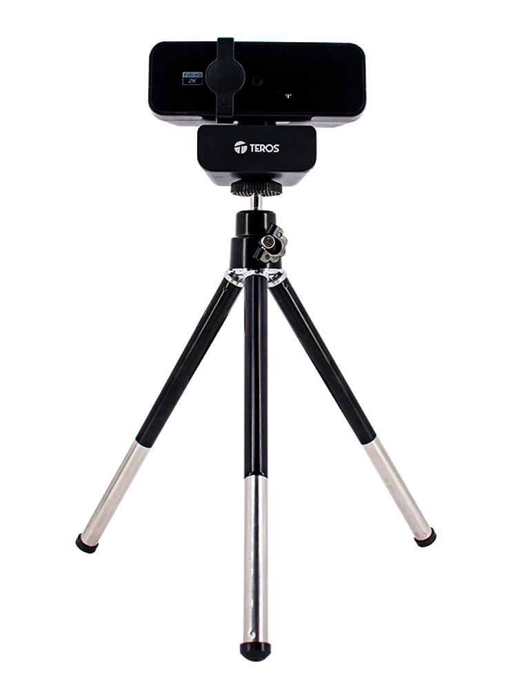 Cámara Web Teros TE-9072 2K con Micrófono Integrado, Trípode y USB 2.0 2