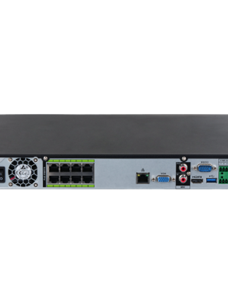 NVR Dahua NVR5208-8P-EI Grabador de Video en Red 8 Canales PoE con Inteligencia Artificial y Soporte hasta 32MP 3