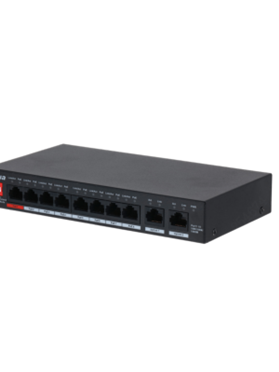 Switch PoE Dahua PFS3010-8GT-96 10 Puertos Gigabit No Administrable con 8 Puertos PoE 96W IEEE 802.3bt 1