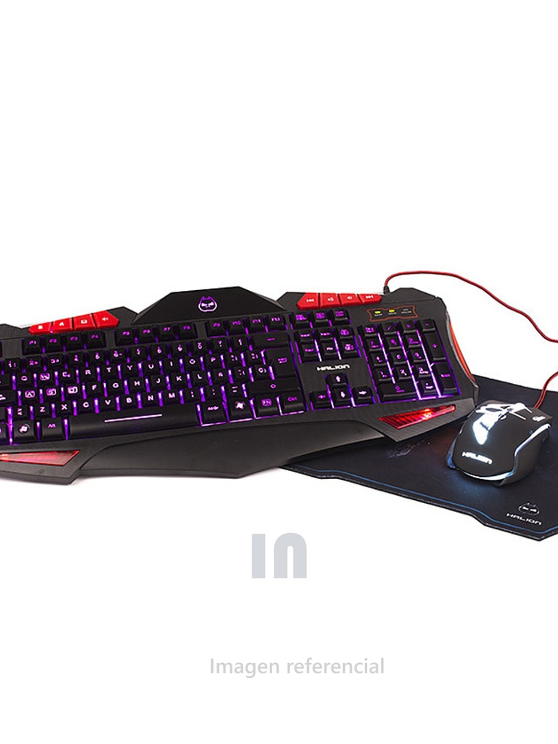 Combo Gamer Halion Titan HA-845C 3 en 1 – Teclado Retroiluminado, Mouse Óptico Ergonómico 3
