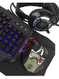 Combo Gamer 4 en 1 Halion HA-870C Akula – Teclado Retroiluminado, Mouse Óptico 6 Botones, Auriculares Estéreo y Mousepad Antideslizante - Miniatura 3