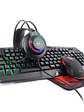 Kit Gamer 4 en 1 HALION MACK HA-875C – Teclado RGB, Mouse 4800 DPI, Auriculares y Mousepad Antideslizante - Miniatura 1