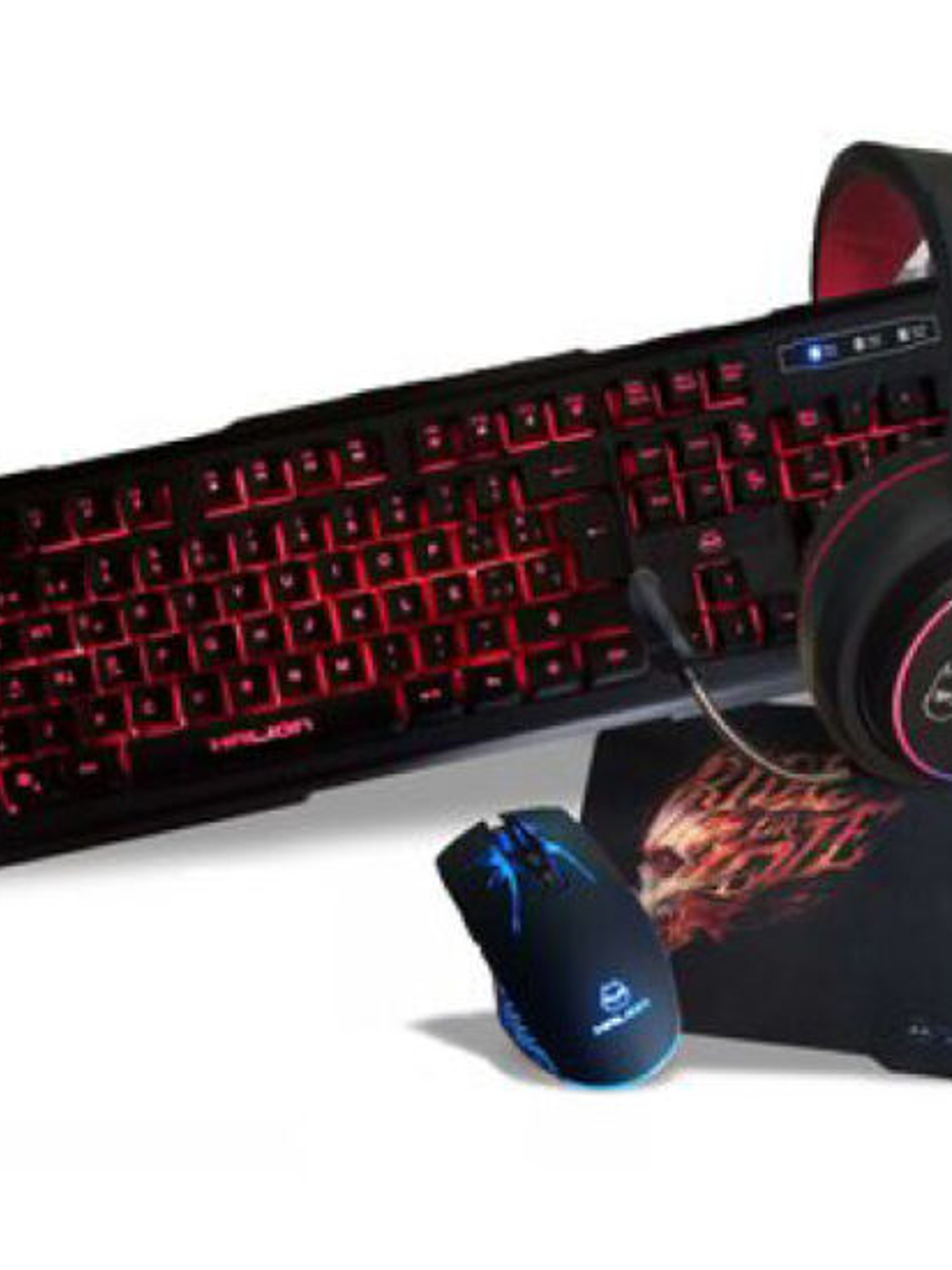 Combo Gamer 4 en 1 HALION HA-880C Pantro – Teclado RGB, Mouse 7200 DPI, Auriculares y Mousepad Antideslizante 1