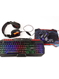 Combo Gamer 4 en 1 HALION HA-850C Poseidon – Teclado RGB, Mouse 3200 DPI, Auriculares y Mousepad Antideslizante - Miniatura 2