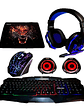 Combo Gamer 5 en 1 HALION HA-830C Racer – Teclado RGB, Mouse Óptico, Auricular, Parlante USB y Mousepad Antideslizante - Miniatura 1