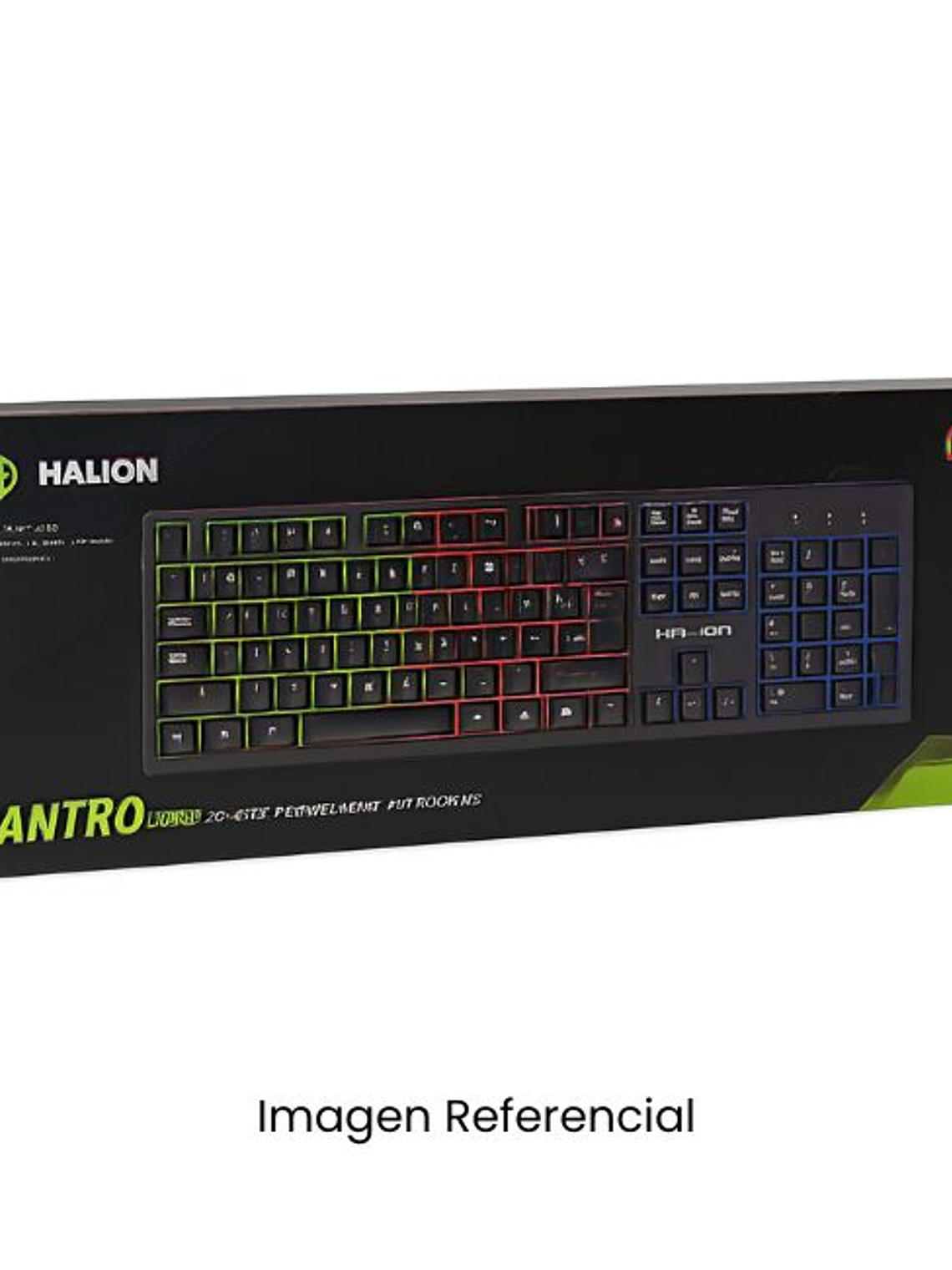 Teclado Gamer HALION PANTRO K330 – Membrana, 105 Teclas, Luz LED Rainbow, USB 4