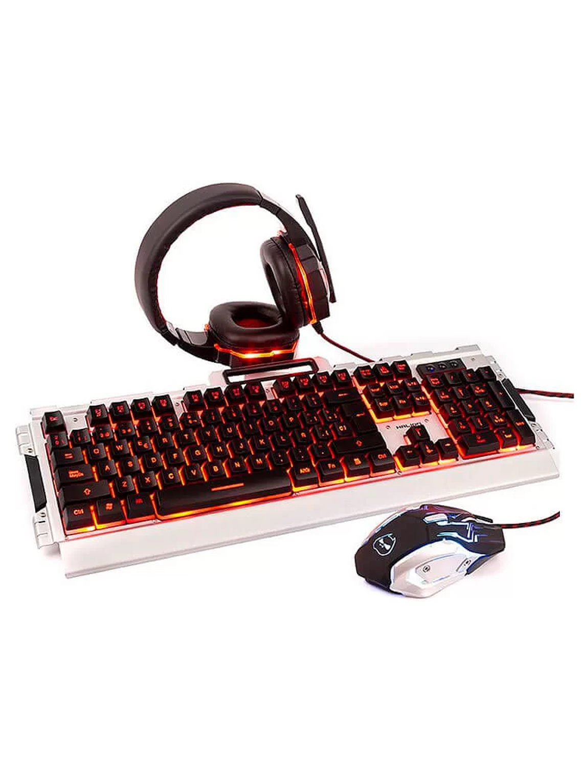 Combo Gamer Halion Panzer HA-860C – 3 en 1 Teclado, Mouse y Auricular, LED Rainbow, USB 1