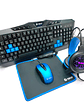 Kit Gamer Teros TE-4050B 4 en 1 – Teclado, Mouse, Mousepad y Auriculares, USB, Compatible Windows - Miniatura 1