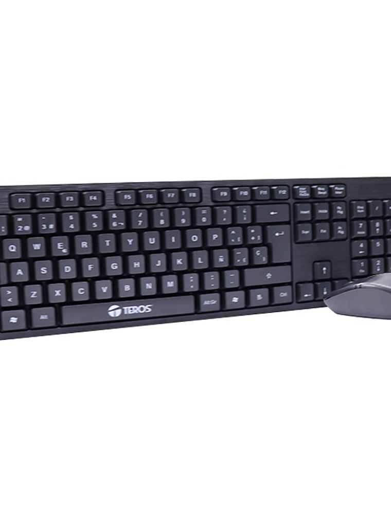 Kit Inalámbrico Gamer Teros TE-4031 – Teclado Español + Mouse Óptico 2.4GHz Receptor Nano USB 1