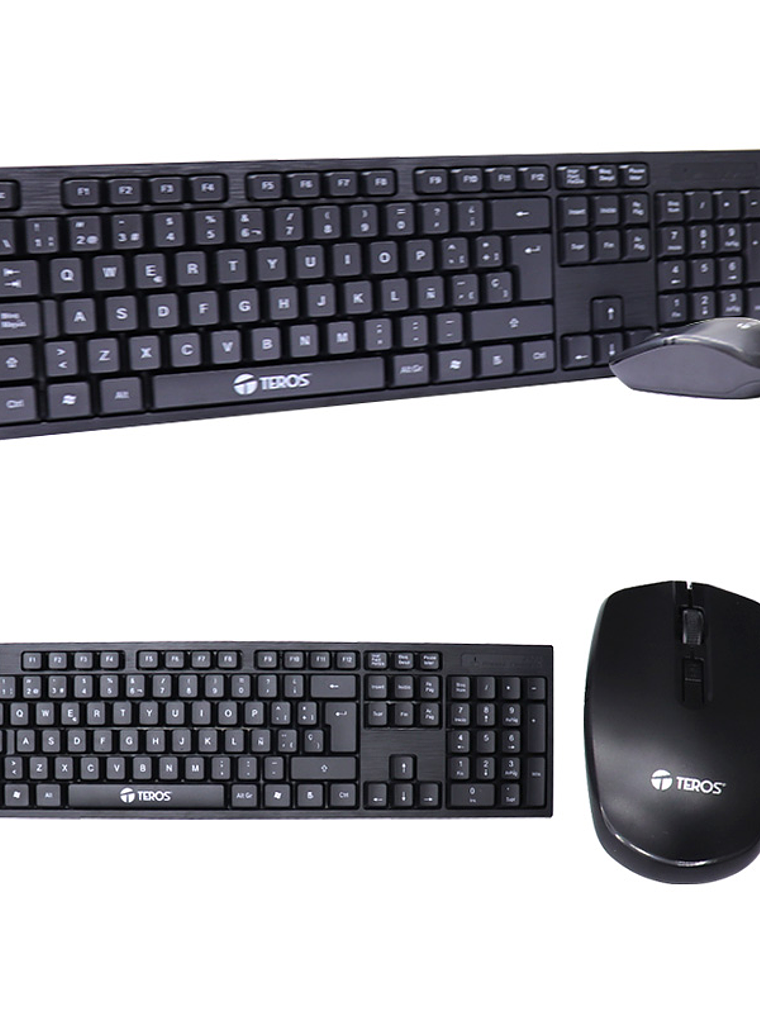 Kit Inalámbrico Gamer Teros TE-4031 – Teclado Español + Mouse Óptico 2.4GHz Receptor Nano USB 2