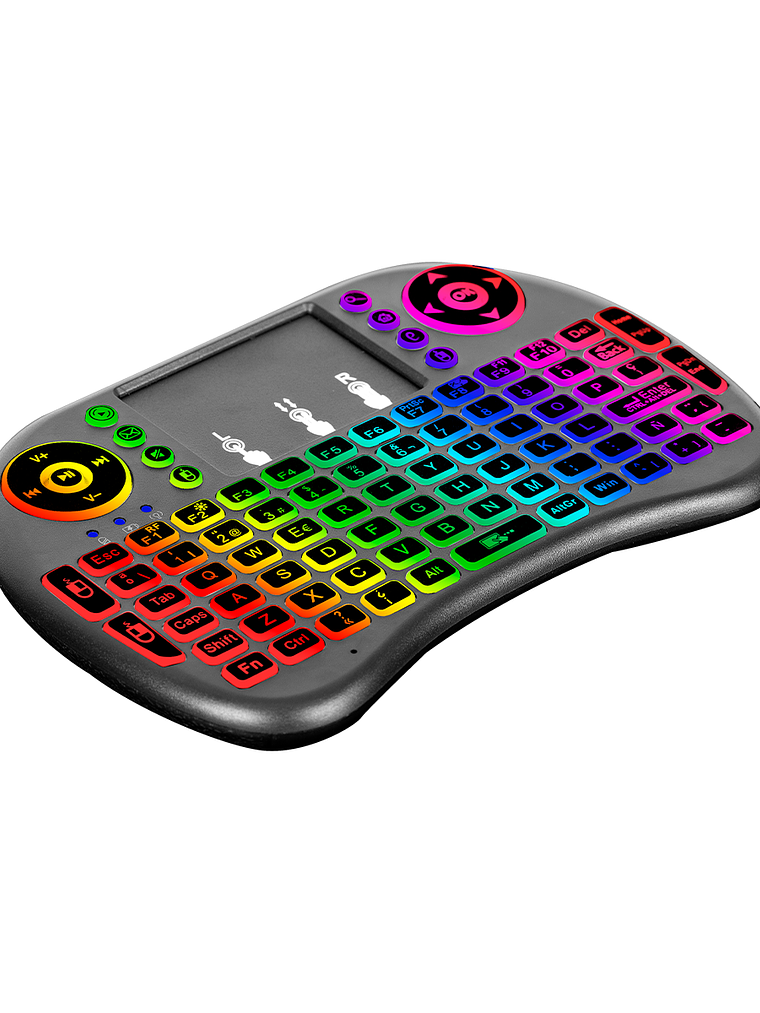 Mini Teclado Inalámbrico Cybertel Pixel CYB K236 RGB – Touch Panel y Luces LED 2