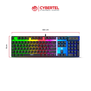 Teclado Gamer Cybertel Splendid CBX K213 – RGB Rainbow, 19 Teclas Antighosting y Funciones Multimedia