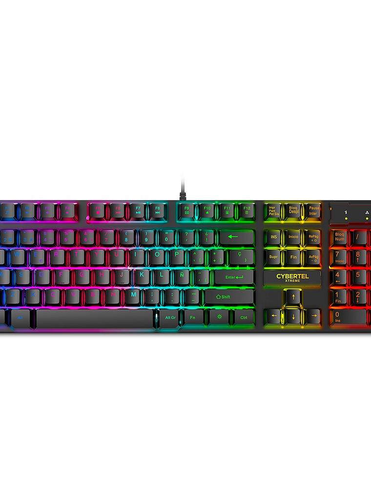 Teclado Gamer Cybertel Xtreme CYB K505 – RGB Rainbow, 19 Teclas Antighosting y Funciones Multimedia 1