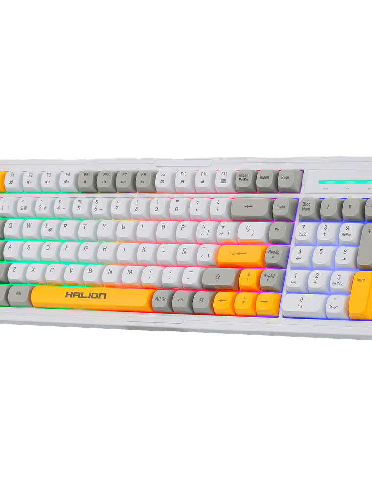 Combo Gamer Halion K425C Cobra Teclado y Mouse USB con Iluminación LED Rainbow para PC Windows 3