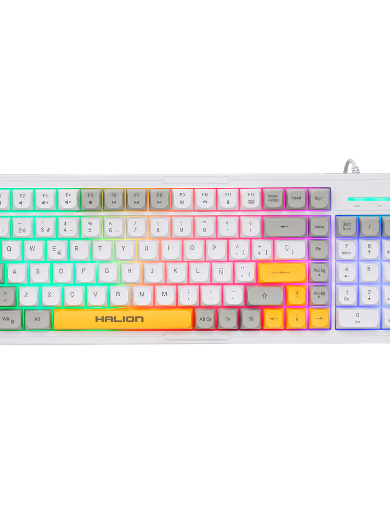Combo Gamer Halion K425C Cobra Teclado y Mouse USB con Iluminación LED Rainbow para PC Windows 4