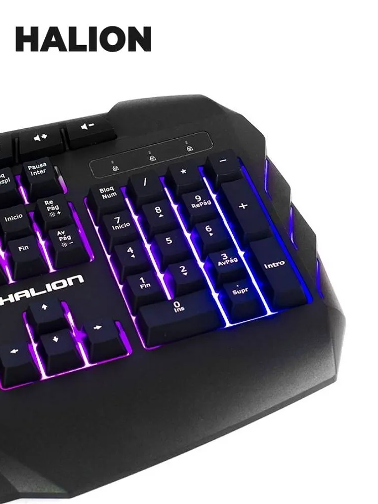 Teclado Gamer Halion Diamond HA-K658 con Conexión Cableada para PC 3