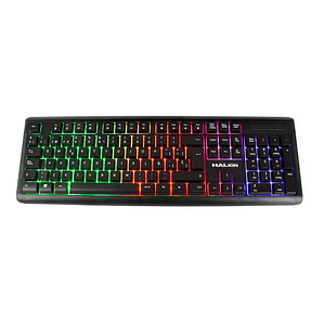 Teclado Gamer Halion HA-K640 Rainbow LED USB Waterproof Compatible con Windows