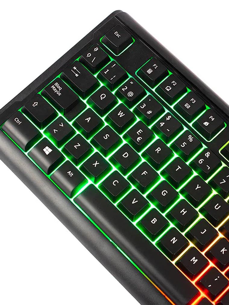 Teclado Gamer Halion HA-K640 Rainbow LED USB Waterproof Compatible con Windows 3