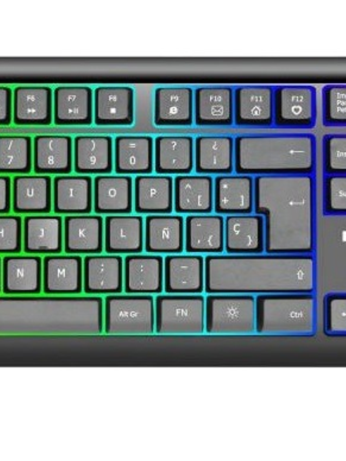 Teclado Gamer Halion HA-K640 Rainbow LED USB Waterproof Compatible con Windows 4