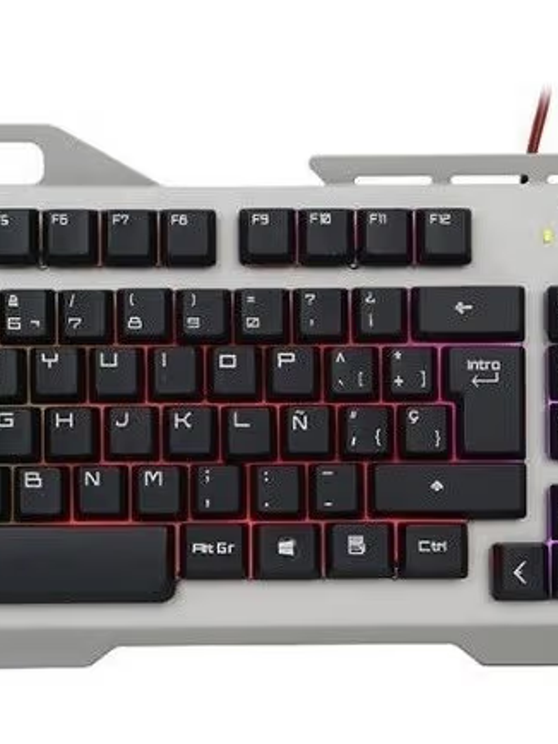 TECLADO GAMER HALION STEEL HA-K938 METÁLICO - RETROILUMINACIÓN ARCOÍRIS - PANEL DE METAL - USB 2.0 4