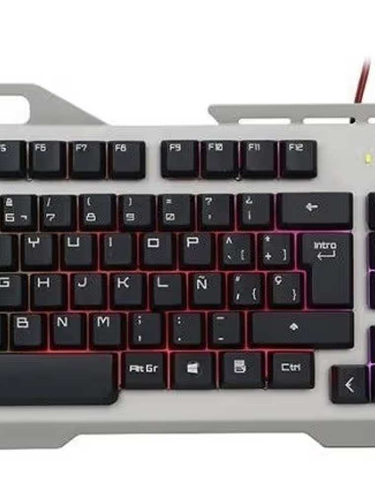TECLADO GAMER HALION STEEL HA-K938 METÁLICO - RETROILUMINACIÓN ARCOÍRIS - PANEL DE METAL - USB 2.0 4