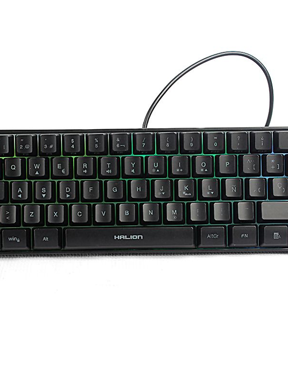 TECLADO GAMER HALION STRATOS HA-K617 RGB - 12 MODOS DE ILUMINACIÓN - ANTI-GHOSTING 19 TECLAS - WATERPROOF 1