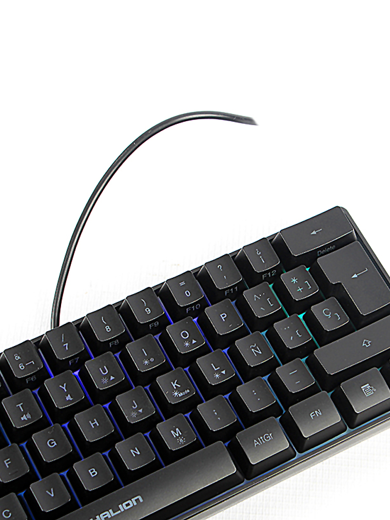 TECLADO GAMER HALION STRATOS HA-K617 RGB - 12 MODOS DE ILUMINACIÓN - ANTI-GHOSTING 19 TECLAS - WATERPROOF 3