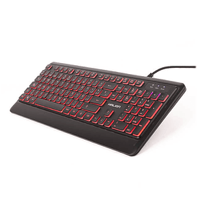 TECLADO GAMER HALION TOMCAT HA-K932 LED TRICOLOR - TECLAS CHOCOLATE - WATERPROOF - USB 1.5M