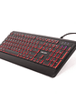 TECLADO GAMER HALION TOMCAT HA-K932 LED TRICOLOR - TECLAS CHOCOLATE - WATERPROOF - USB 1.5M - Miniatura 1
