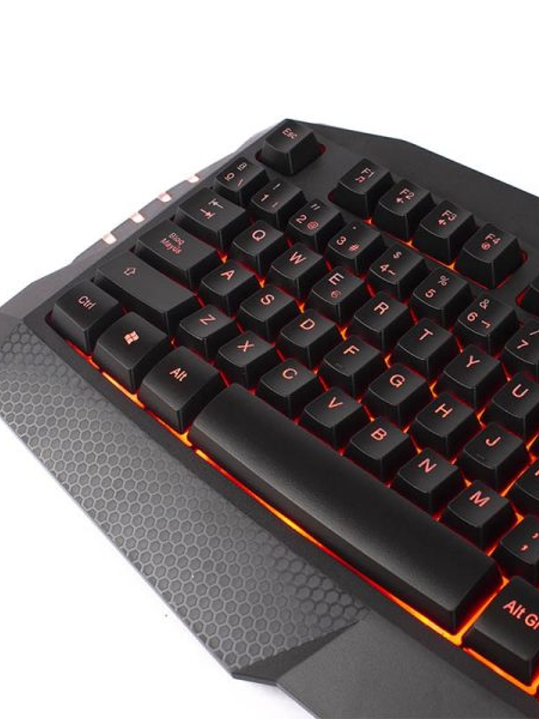 TECLADO GAMER HALION ULTRON HA-K635 LED TRICOLOR - TECLAS ALTAS - WATERPROOF - MULTIMEDIA 4