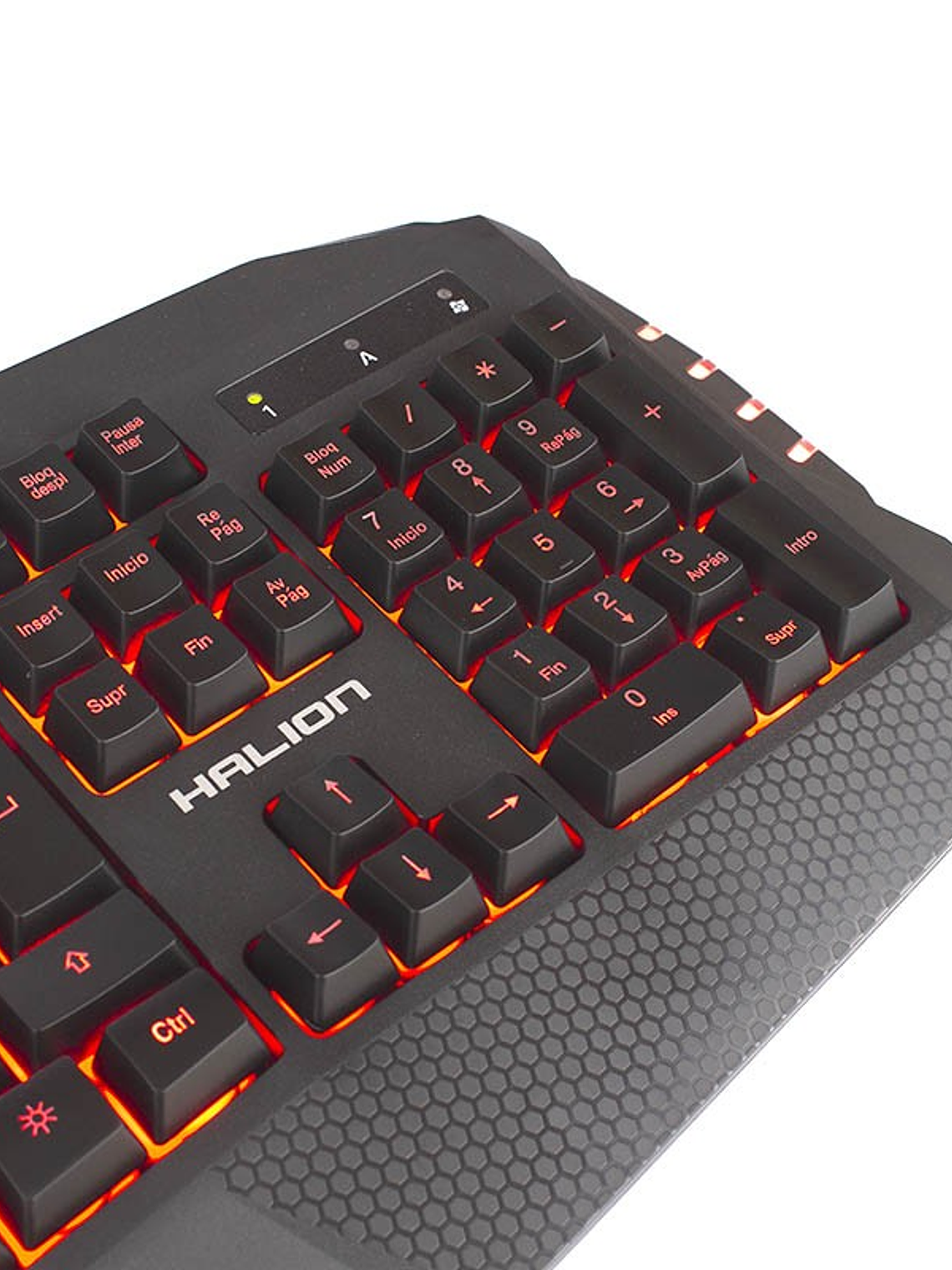 TECLADO GAMER HALION ULTRON HA-K635 LED TRICOLOR - TECLAS ALTAS - WATERPROOF - MULTIMEDIA 3