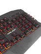 TECLADO GAMER HALION ULTRON HA-K635 LED TRICOLOR - TECLAS ALTAS - WATERPROOF - MULTIMEDIA - Miniatura 3