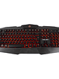 TECLADO GAMER HALION ULTRON HA-K635 LED TRICOLOR - TECLAS ALTAS - WATERPROOF - MULTIMEDIA - Miniatura 1